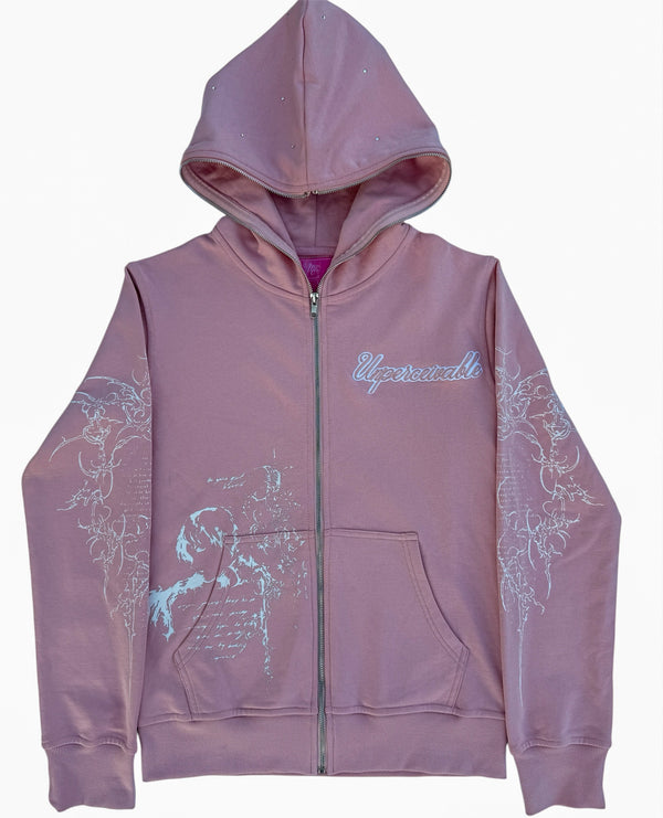 unperceivable zip up pink